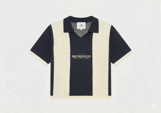 The Verse Polo — Cream & Navy